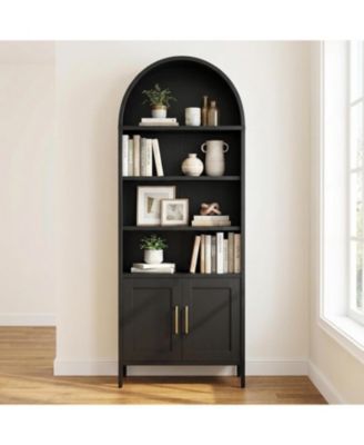 Cold Rolled Steel Arched Bookshelf, Steel Bookshelf, Arched Design Shelf, Durable Modern Bookshelf