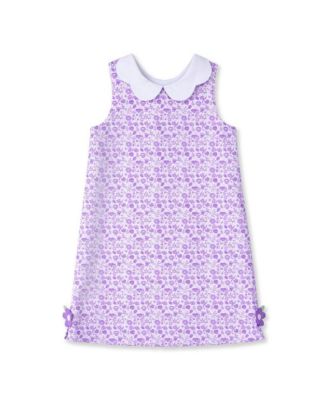 Big Girl 7-8 Printed Pique Dress with Flowers
