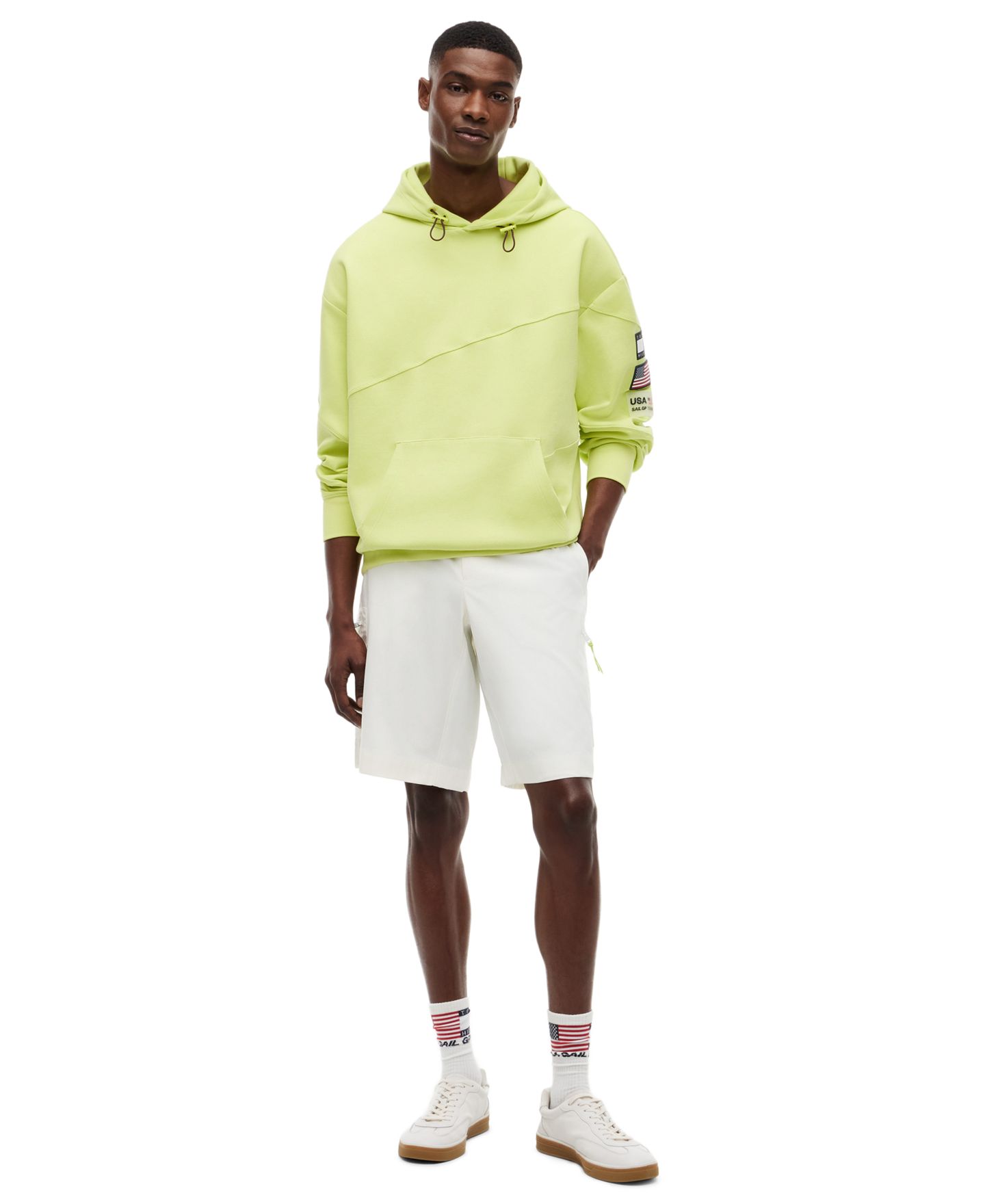 Мужские шорты Tommy Hilfiger x U.S. SailGP Cargo Stretch Regular-Fit, цвет: Экрю — фото 2