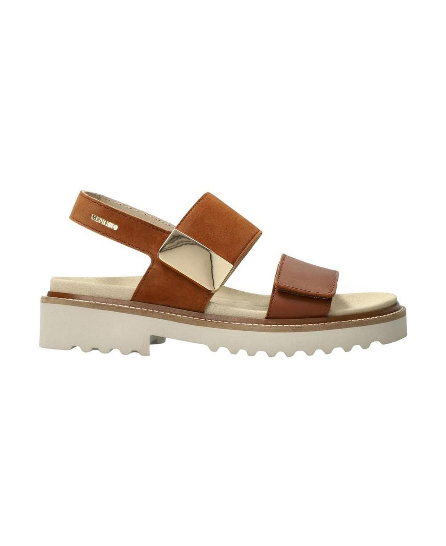 Женские сандалии Mephisto Violaine Leather Adjustable Strap Platform, цвет: Коричневый — фото 2