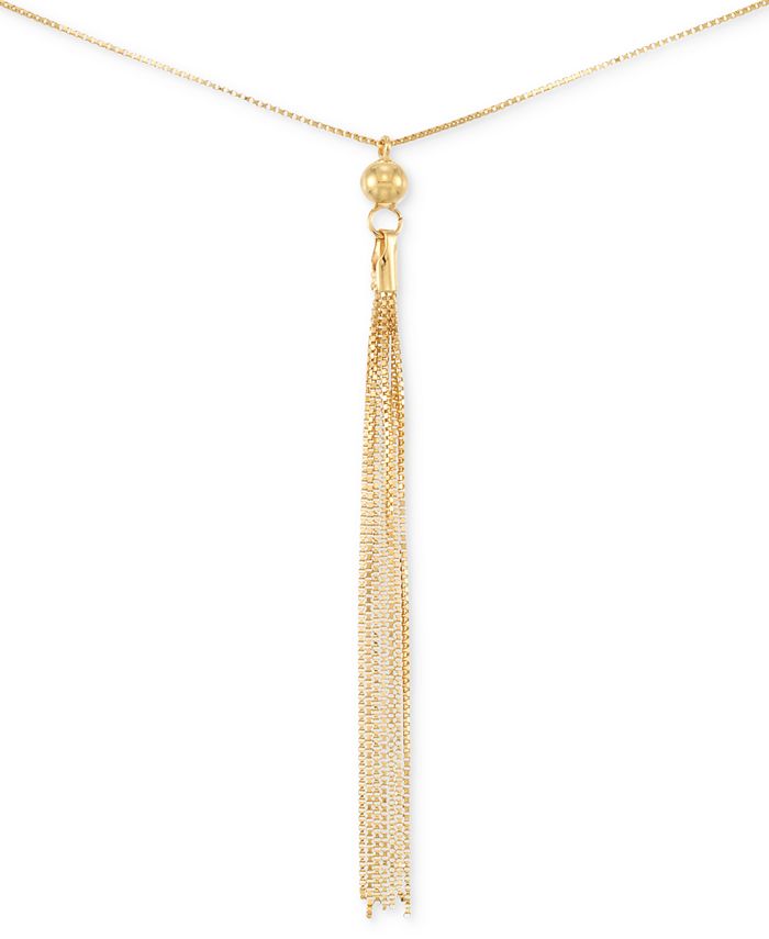 Italian Gold Tassel Pendant Necklace in 14k Gold Macy's