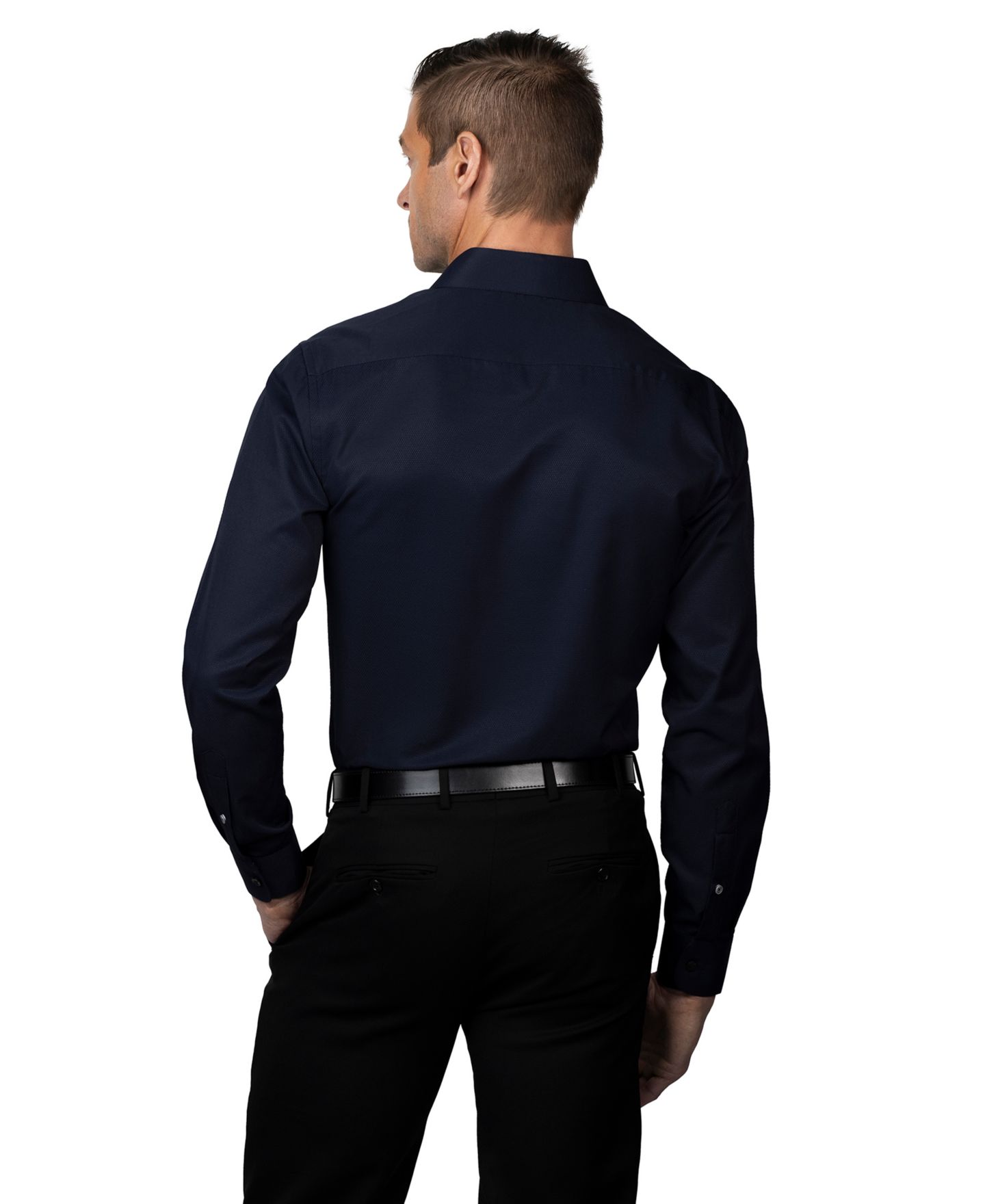 Мужская рубашка Ben Sherman Slim-Fit Dress Shirt, цвет: Тёмно-синий — фото 3
