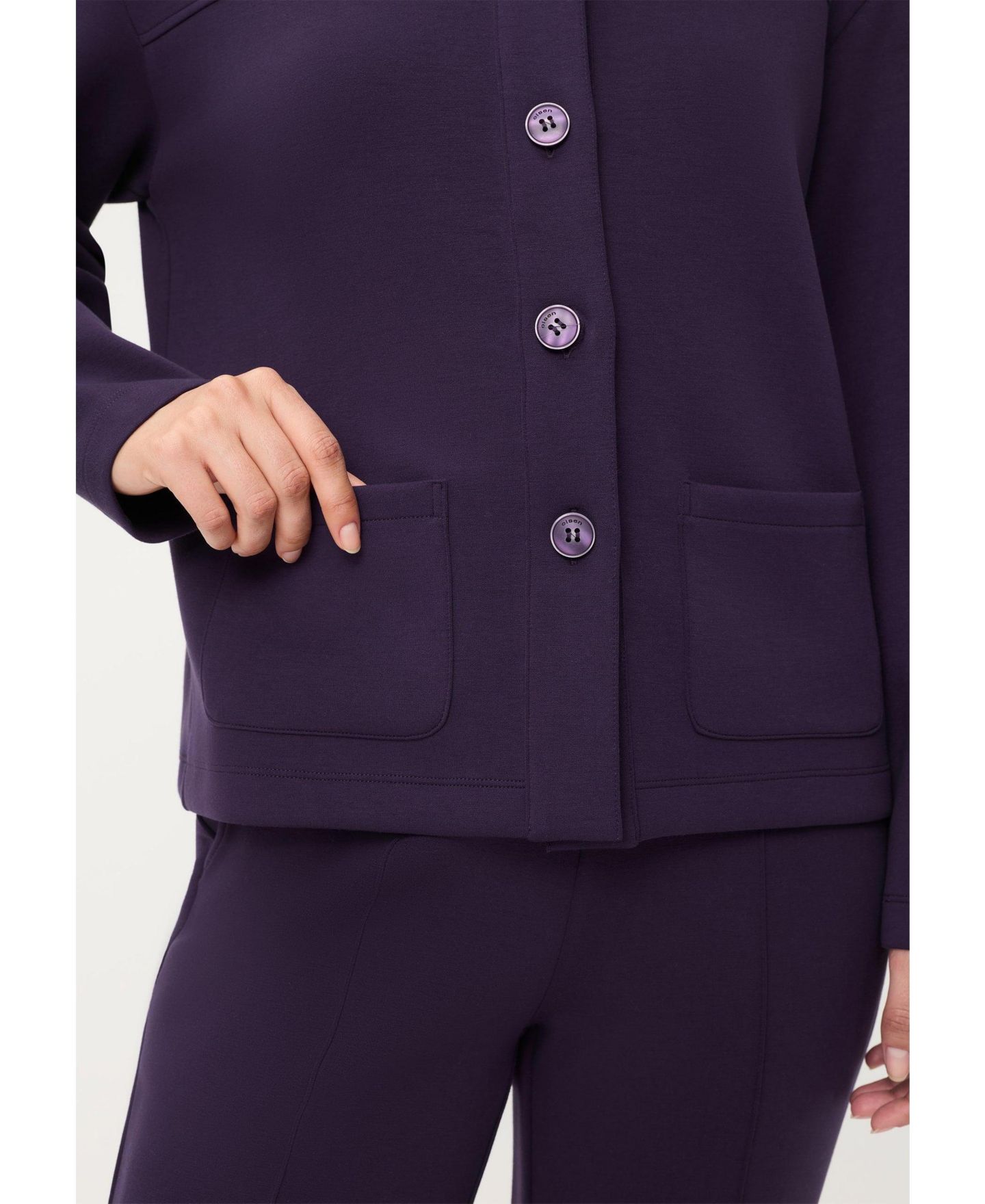Женская куртка Olsen Scuba Jersey Jacket, цвет: Сливовый — фото 5