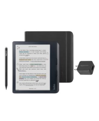 Libra Colour eReader with Notebook SleepCover Case, Stylus and AC Bundle