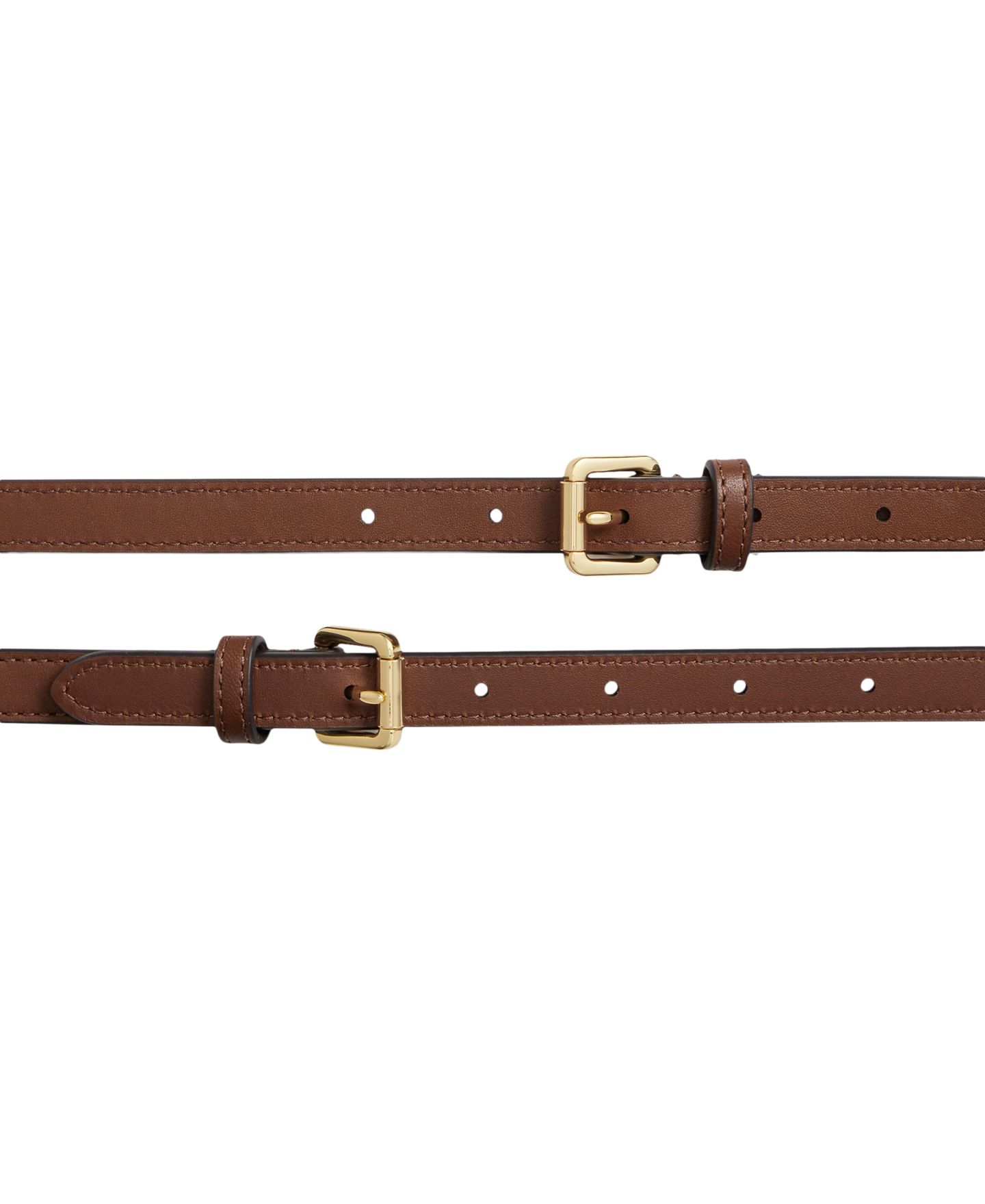 Женский ремень Lauren Ralph Lauren Leather Trim Stacked Chain Belt, цвет: Рыжевато-коричневый — фото 2