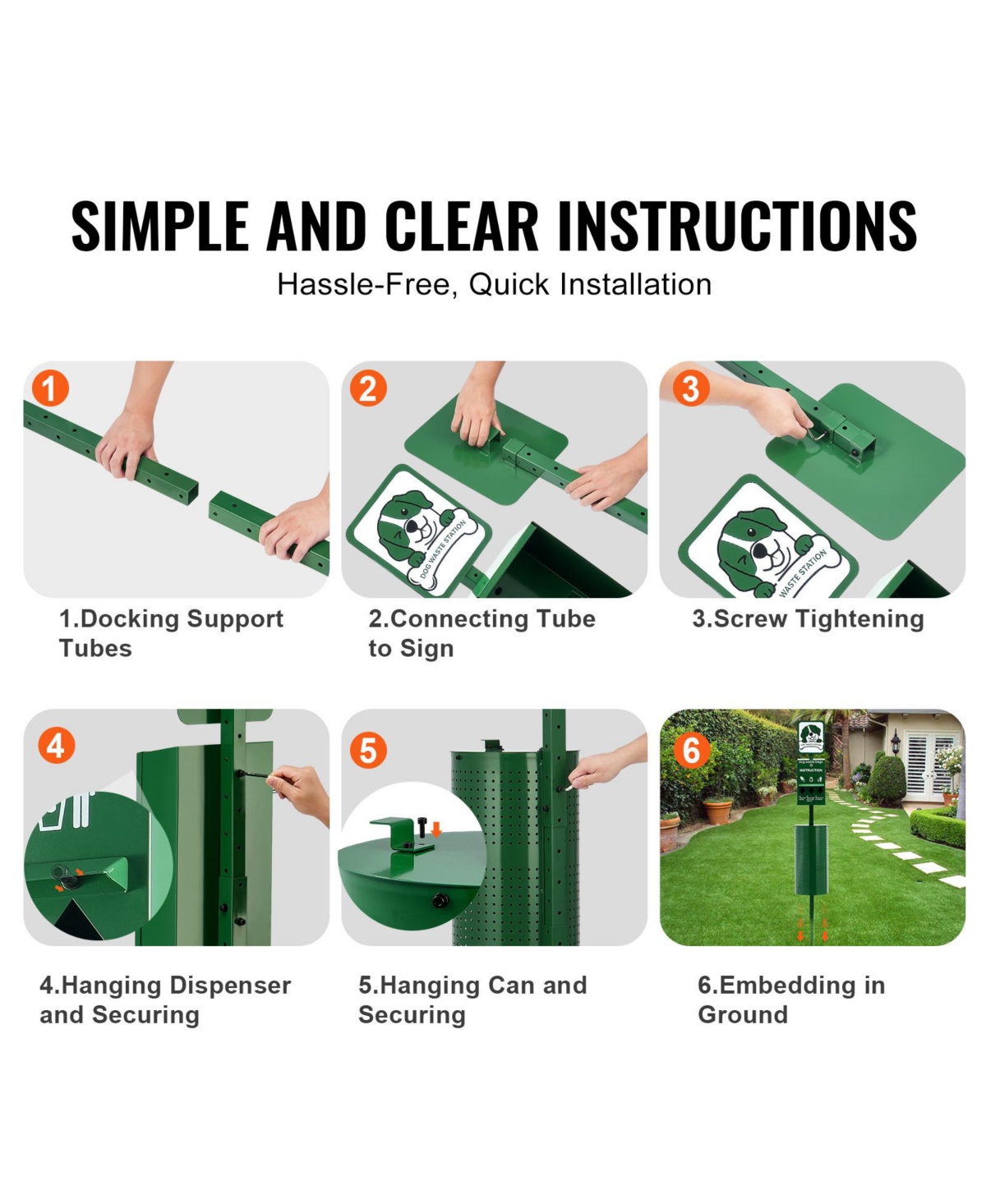 Vevor Dog Waste Station with 600 Poop Bags Commercial Park Pet