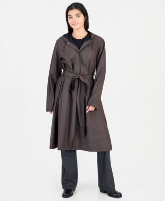 Women's Waterproof A-Line Belted Raincoat