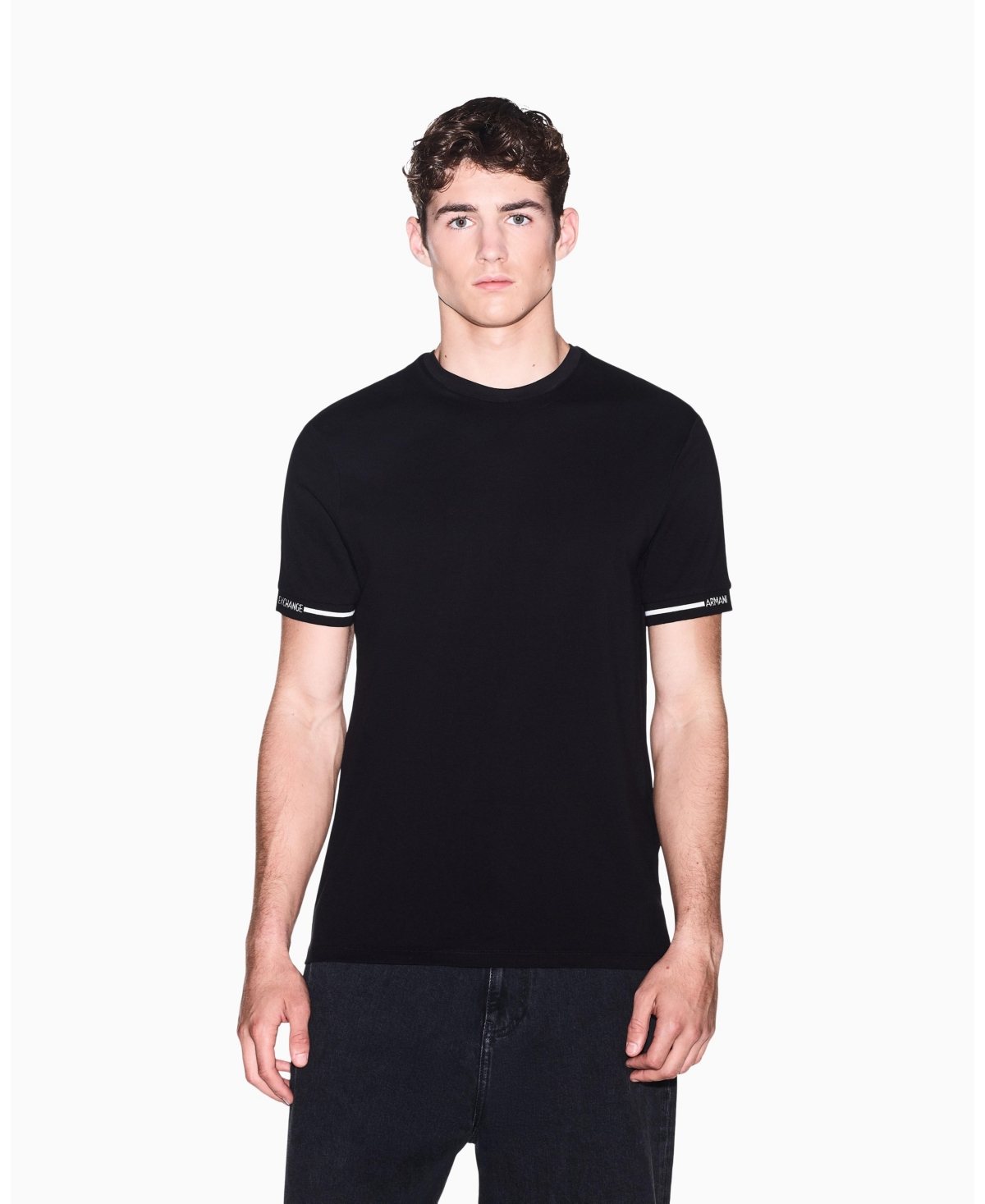 A|X Armani Exchange Men's Crewneck Slim-Fit T-Shirt - Black