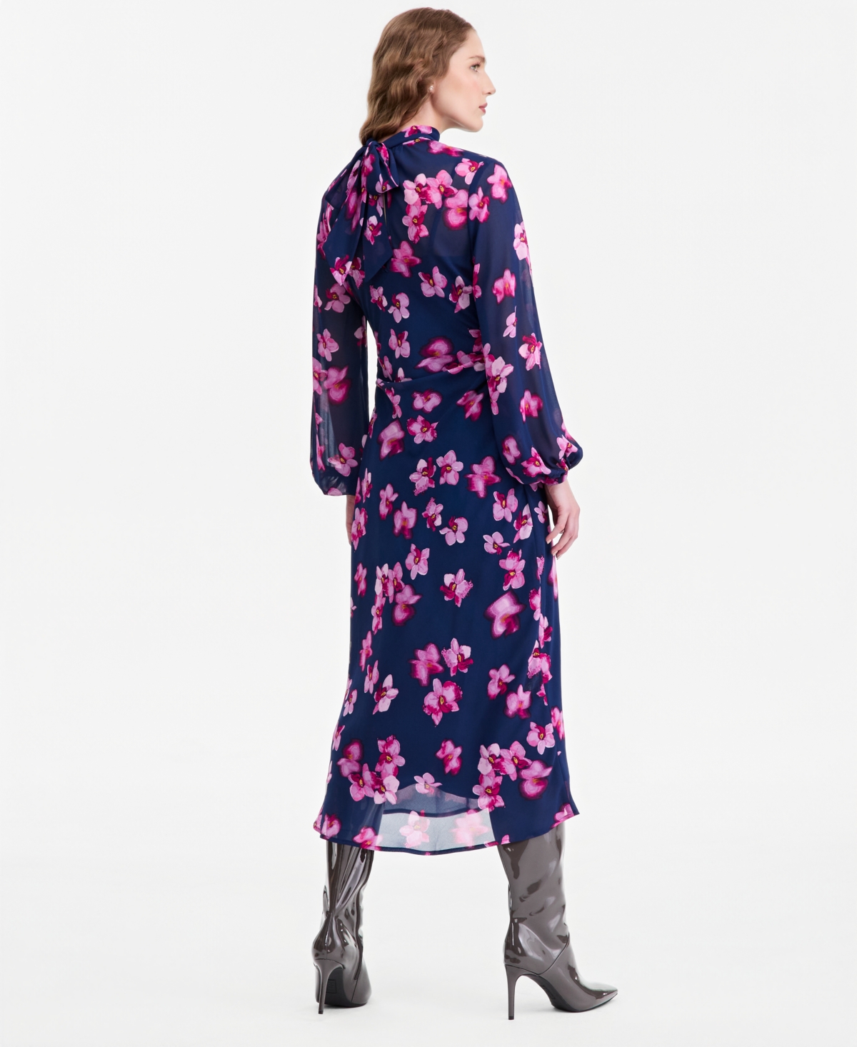 Jonathan Cohen X Macy's Women's Floral A-Line Mock Neck Midi Dress, Exclusive