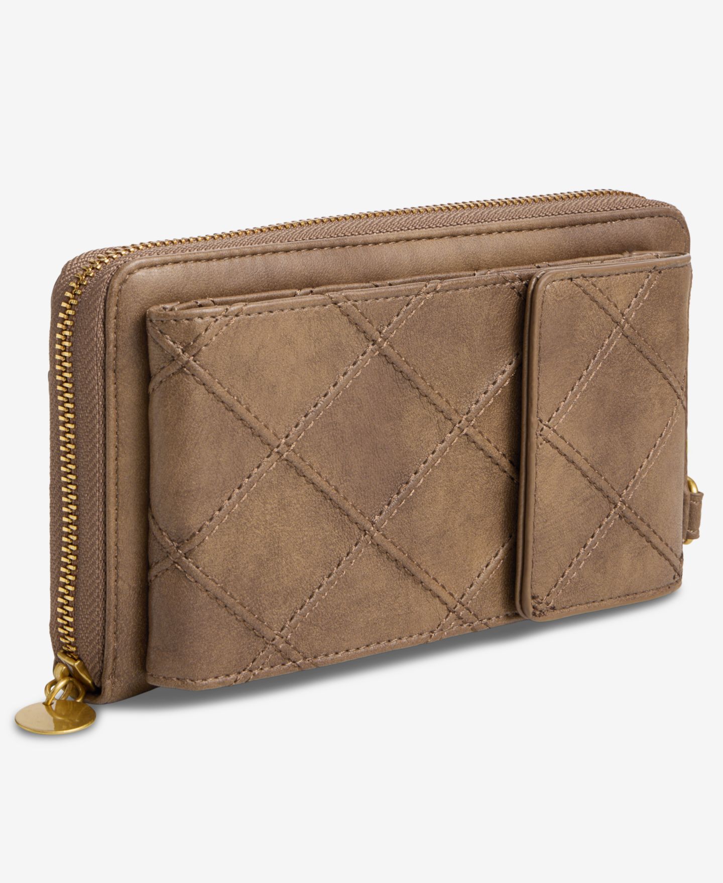 Женская сумка Style & Co Diamond Quilted Phone Crossbody, цвет: Коричневый — фото 2