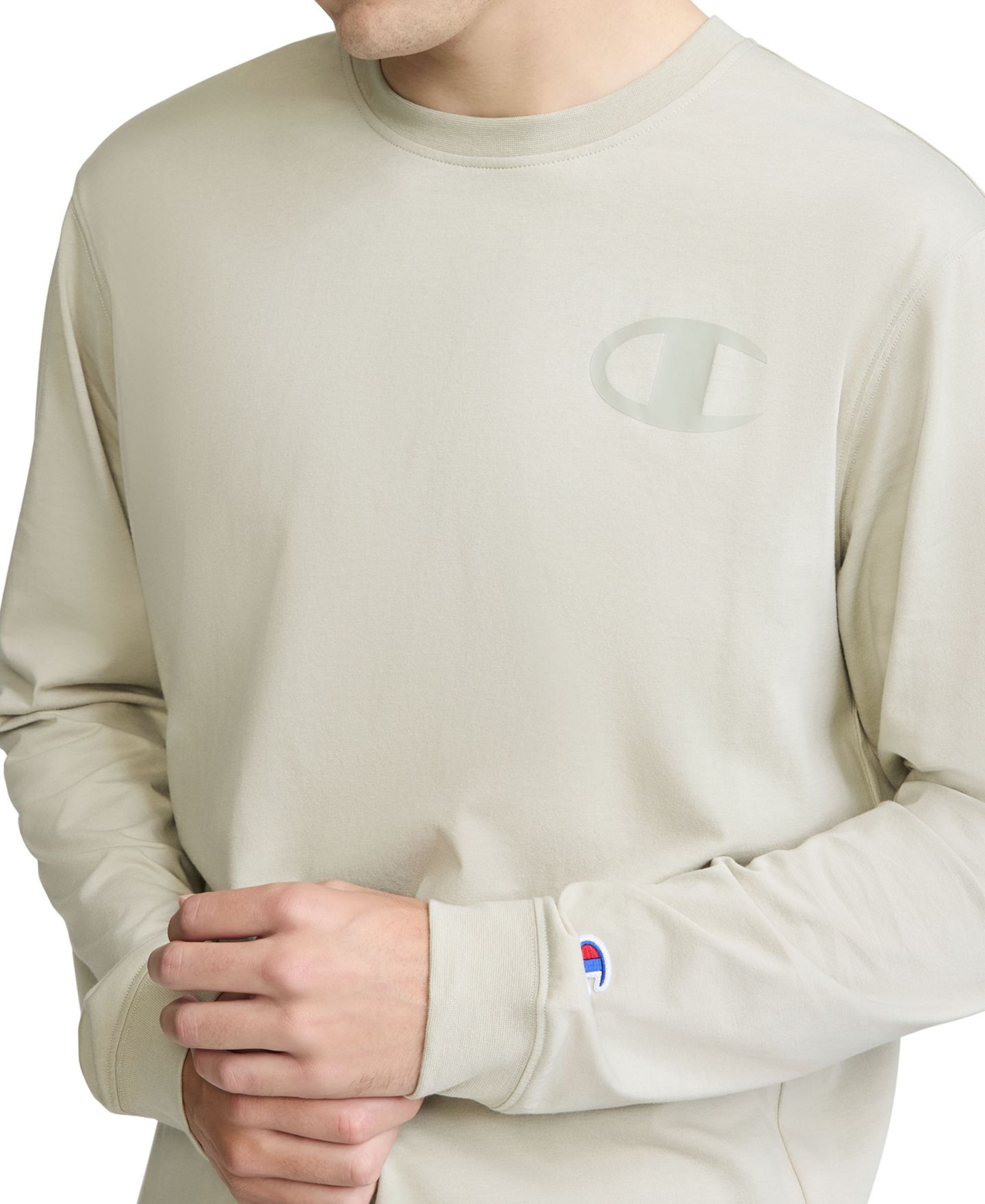 Мужская футболка Champion Large C Graphic Logo, цвет: Серо-бежевый — фото 3