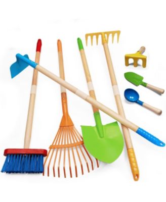 Kids Gardening Tools Rake Shovel Set Outdoor Yard Digging Dirt Broom Camping Montessori Toys