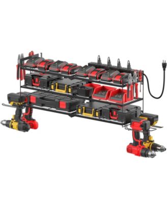 Power Tool Organizer Wall Mount Rack 3 Layer Drill Holder