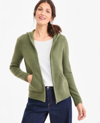 LuxSoft Full-Zip Long-Sleeve Hoodie Sweater