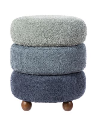 Modern 19" Gradient Upholstered Storage Ottoman or Accent Stool