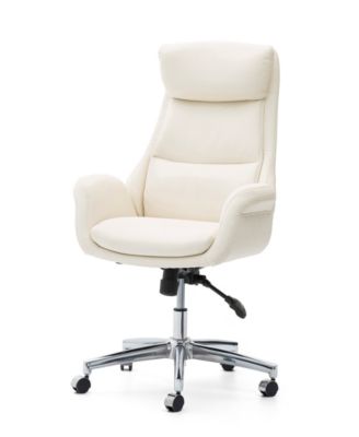 Mid-Century Modern 47.75" Bonded Leather High Back Office Chair