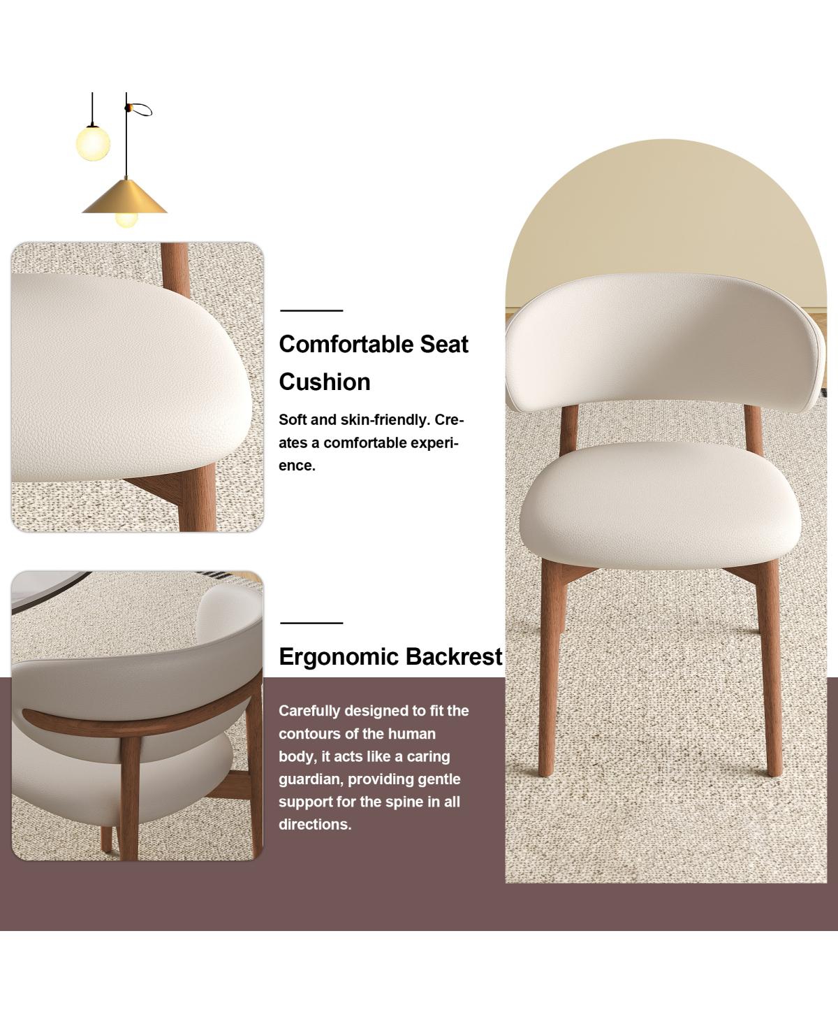 Streamdale Furniture Mid-Century Modern Dining Chairs Set of 2