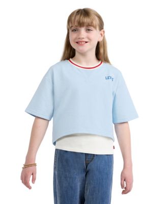 Girls' 7-16 Layered Short-Sleeve T-Shirt