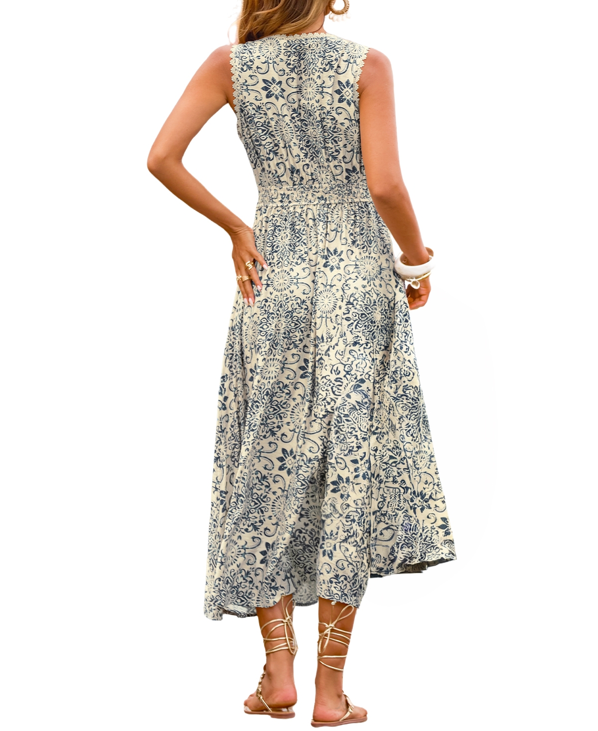 Cupshe Women's V Neck Pull On Unlined Dress