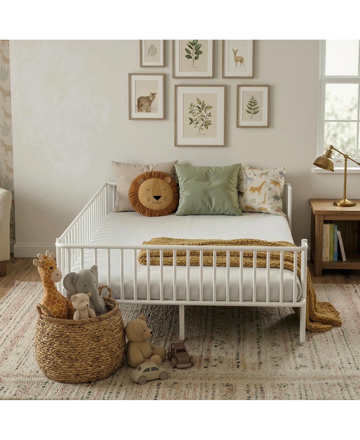 Streamdale Furniture Metal Daybed with Sturdy Steel Slat Support
