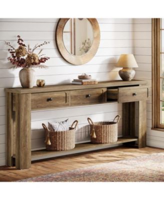 70.9'' Long Console Table with 3 Drawers, Entryway Table
