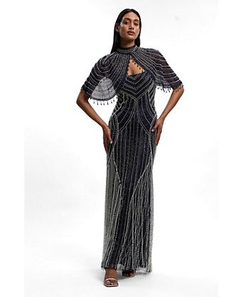 sequin black tie dress 15 Best Wedding Guest Dresses for Formal Wedding 2024 formal gown Karen Millen Women's Embellished/Sequin Formal