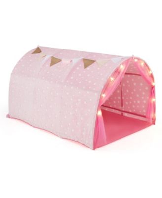 Dream Bed Tent for Kids Twin Bunk Bed with Lights and Star Decor