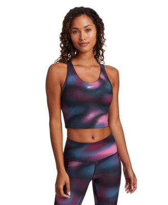 Women's Cropped Printed Sports Bra