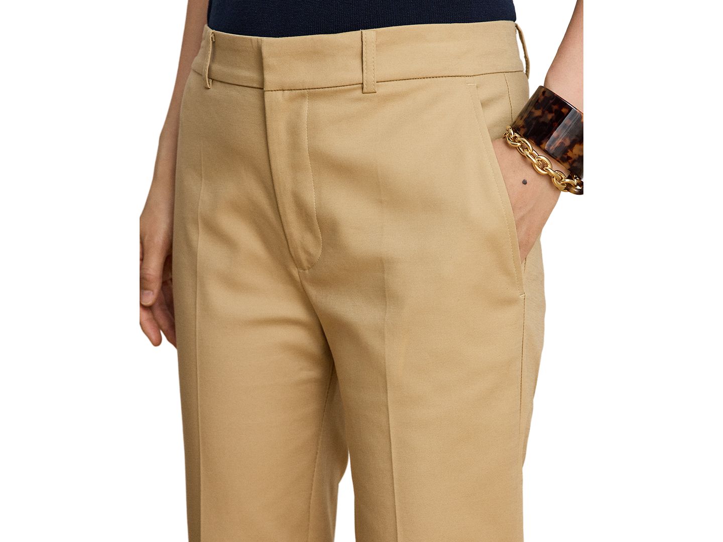 Женские брюки Lauren Ralph Lauren High-Rise Slim Ankle, цвет: Берёзовый рыжевато-коричневый — фото 3