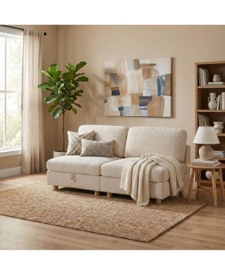 Modular Convertible 2-Seater Sofa with Storage