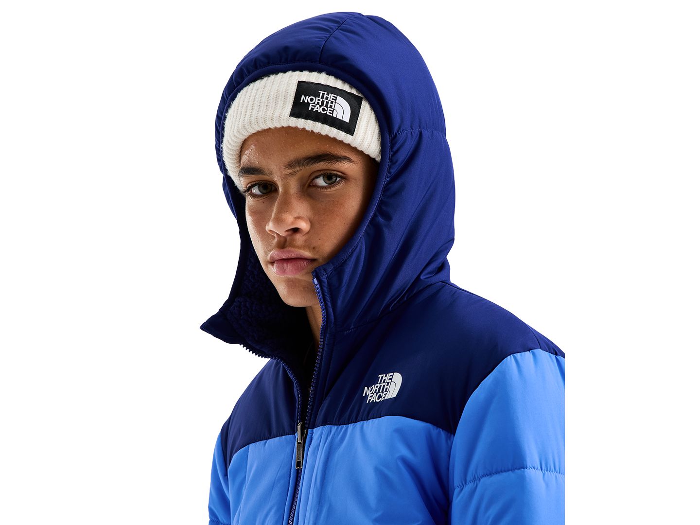 Куртка The North Face Reversible Long-Sleeve Full-Zip Hooded Jacket для мальчиков, цвет: Синий / Насыщенный синий — фото 4
