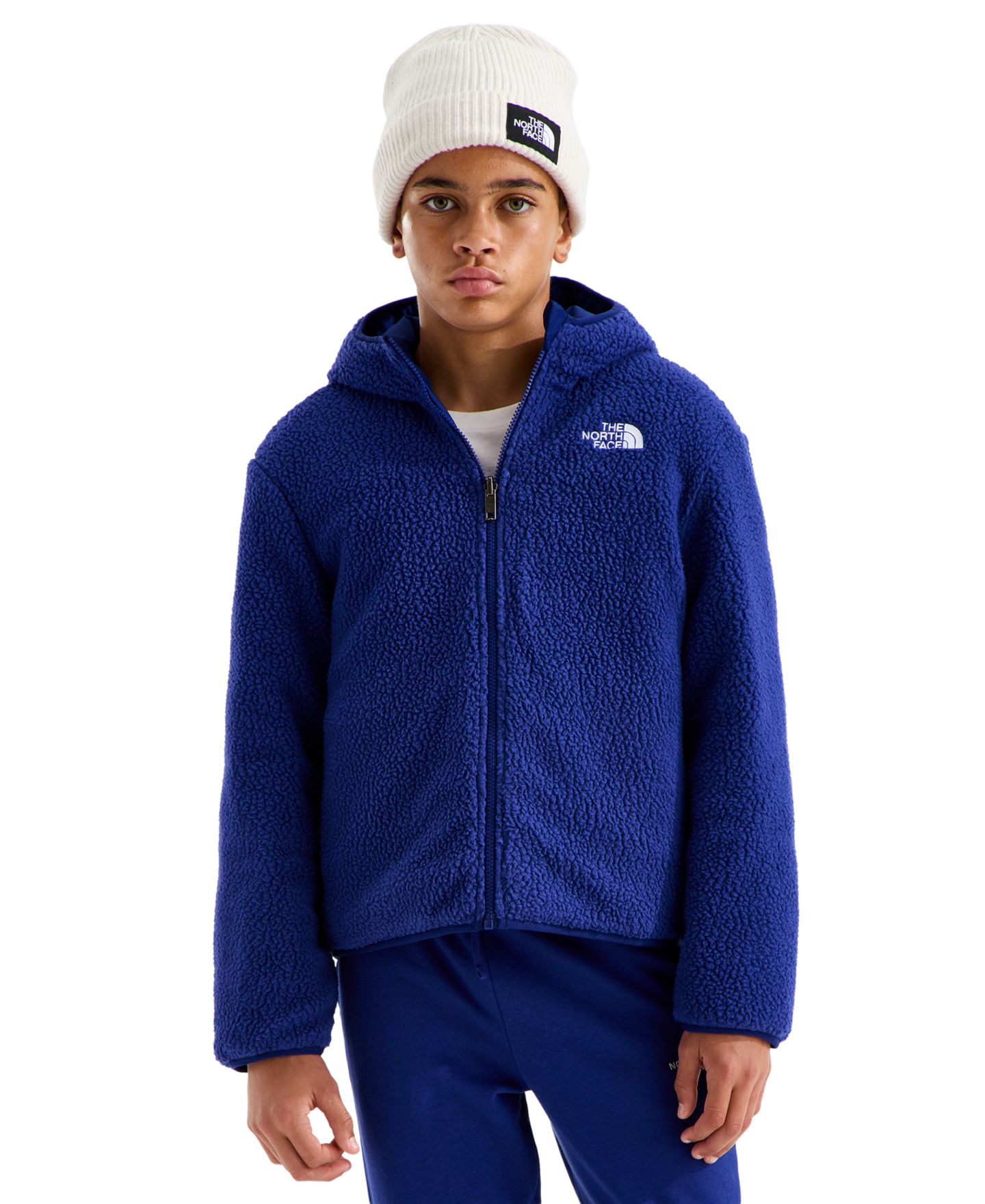 Куртка The North Face Reversible Long-Sleeve Full-Zip Hooded Jacket для мальчиков, цвет: Синий / Насыщенный синий — фото 3