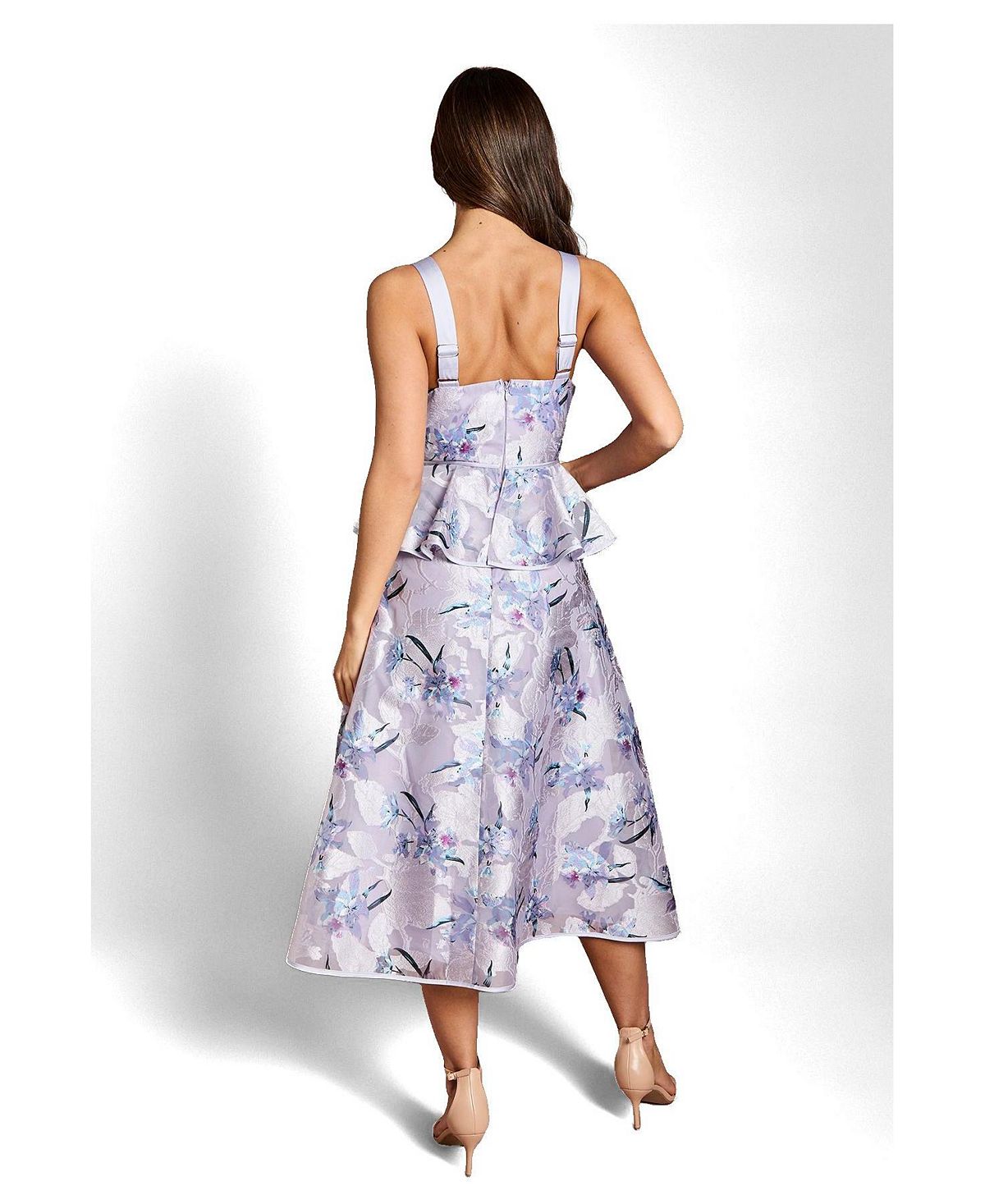 Coast Women's Satin Jacquard Midi Dress view 2 — MAYCSS fashion products