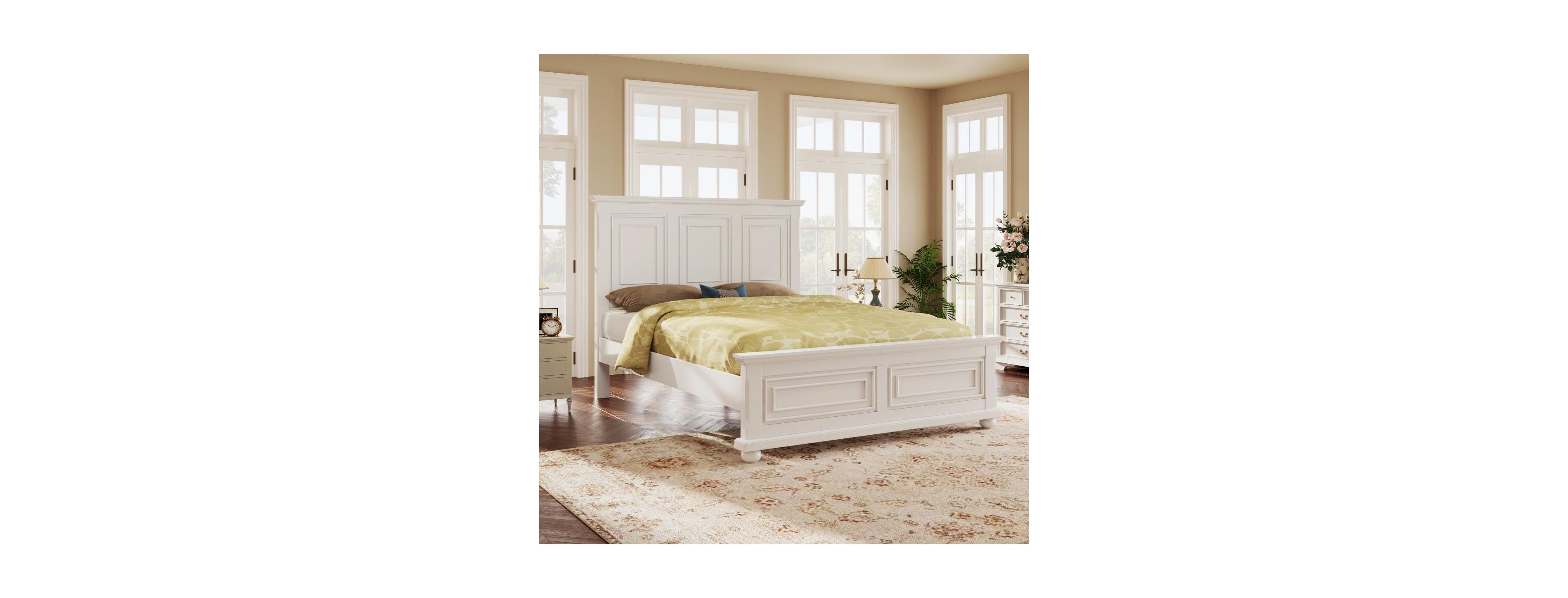 Streamdale Furniture Vintage Pinewood Queen Bed Frame