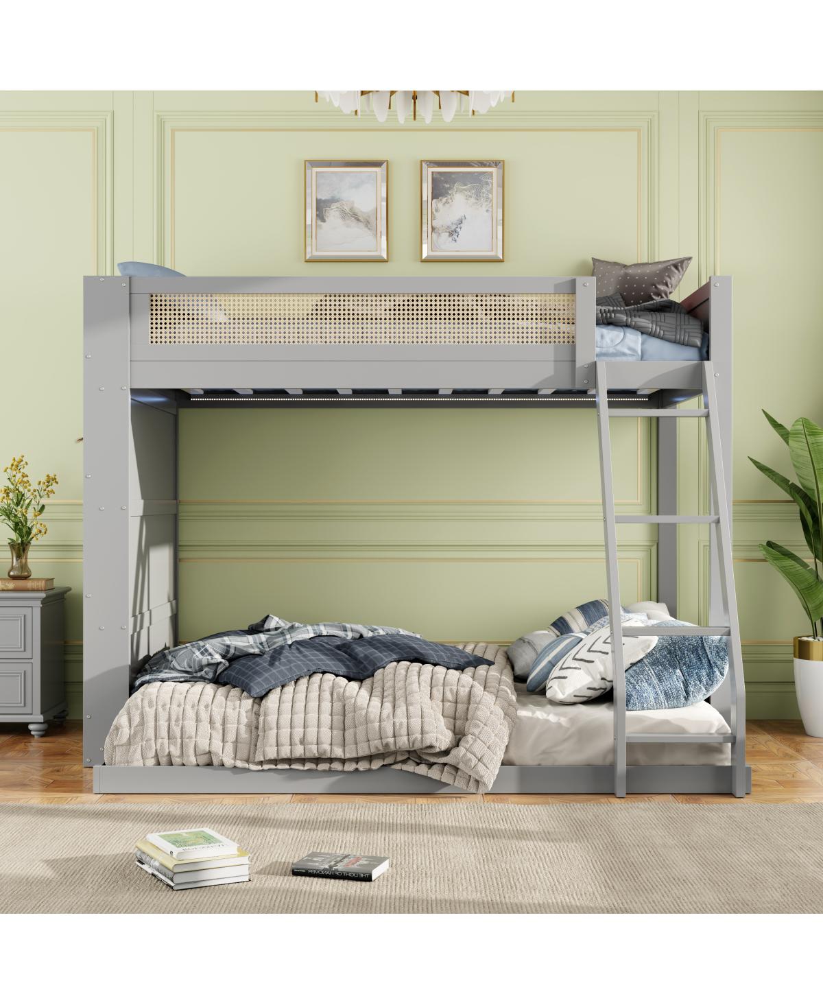 Streamdale Bunk Bed with Shelf and Led