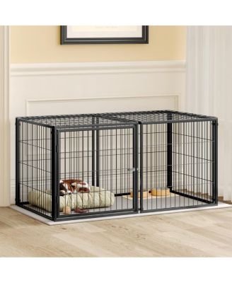 Large Dog Cage and Playpen with Top Indoor Pet Kennel