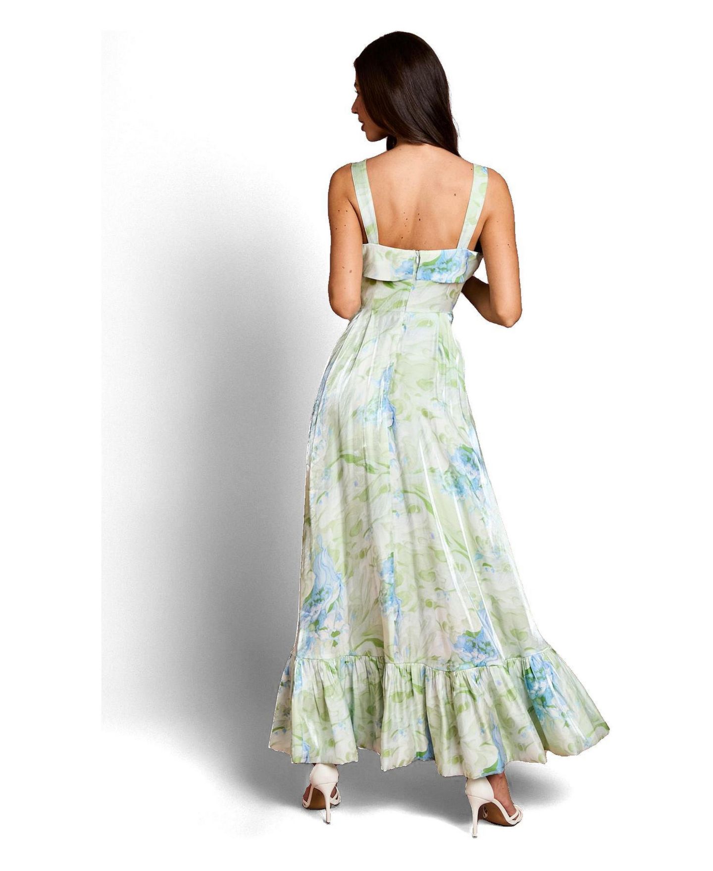 Женское платье Coast Organza High Low Maxi, цвет: Зелёный — фото 3