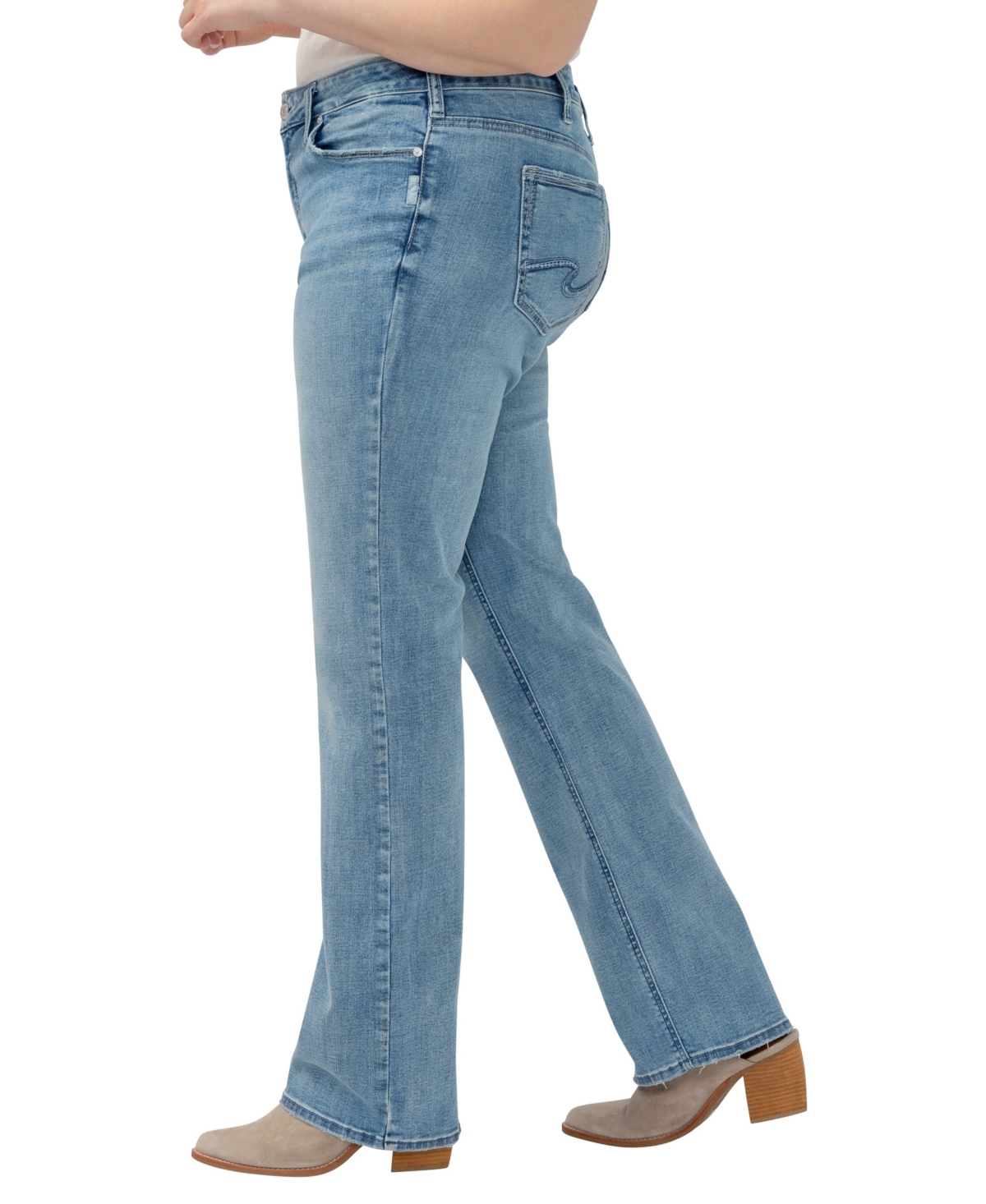 Silver Jeans Co. Plus Size Elyse Mid-rise Bootcut Jeans In Backstage