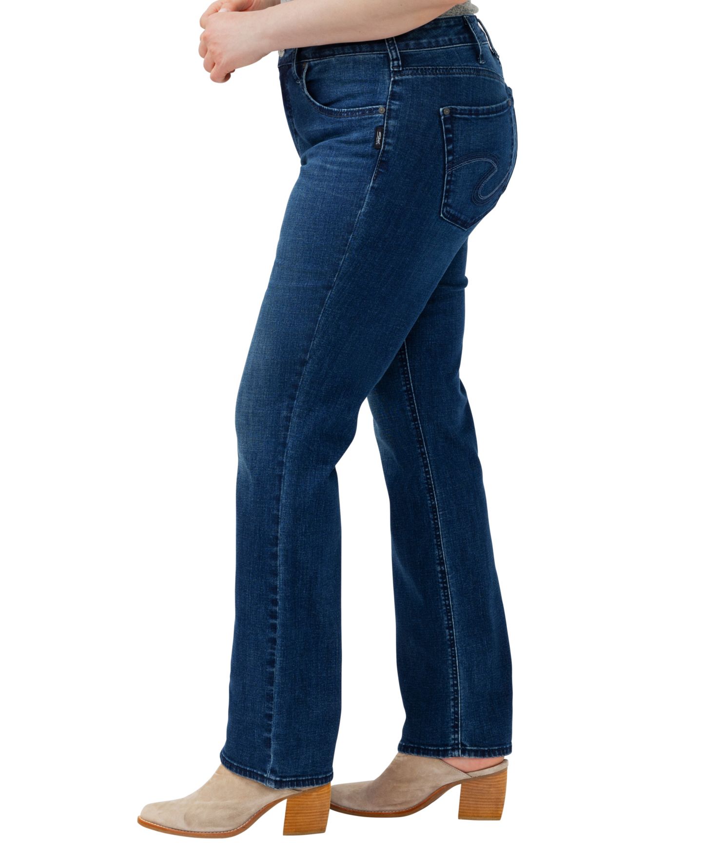 Женские джинсы Silver Jeans Co. Plus Size Avery Curvy Fit Bootcut, цвет: Filtered Heart — фото 3