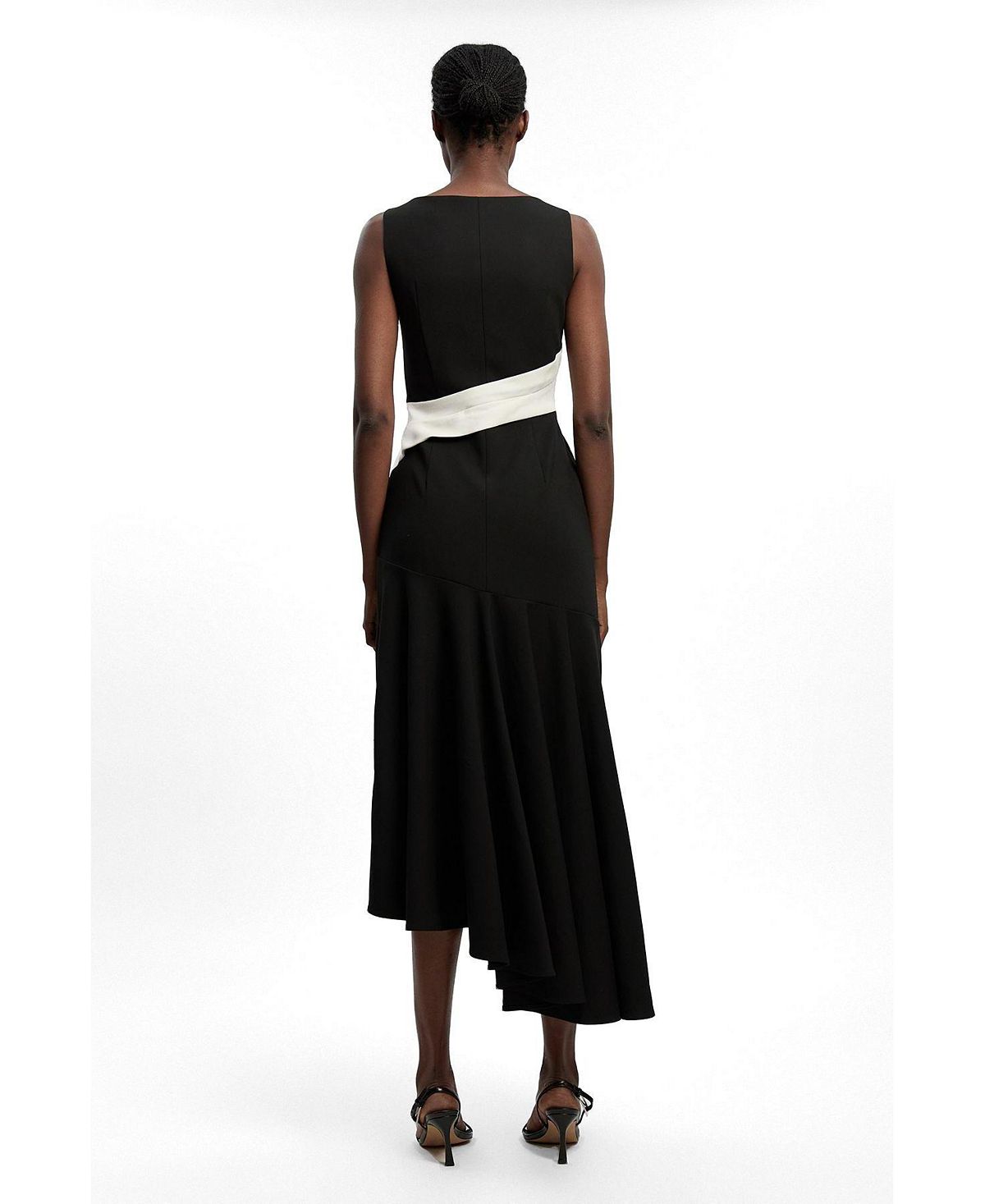 Karen Millen Women's Strappy Asymmetric Maxi Dress view 3 — MAYCSS fashion products