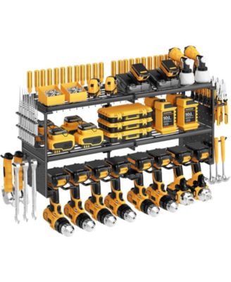 Power Tool Organizer Wall Mount Metal Drill Holder Storage Rack