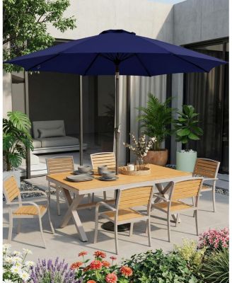 Garden Backyard 9Feet Outdoor Patio Market Table Umbrella for Deck and Poolside