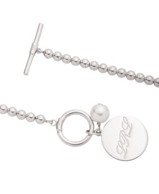 Lauren Ralph Lauren Sterling Silver Imitation Pearl Drop Necklace