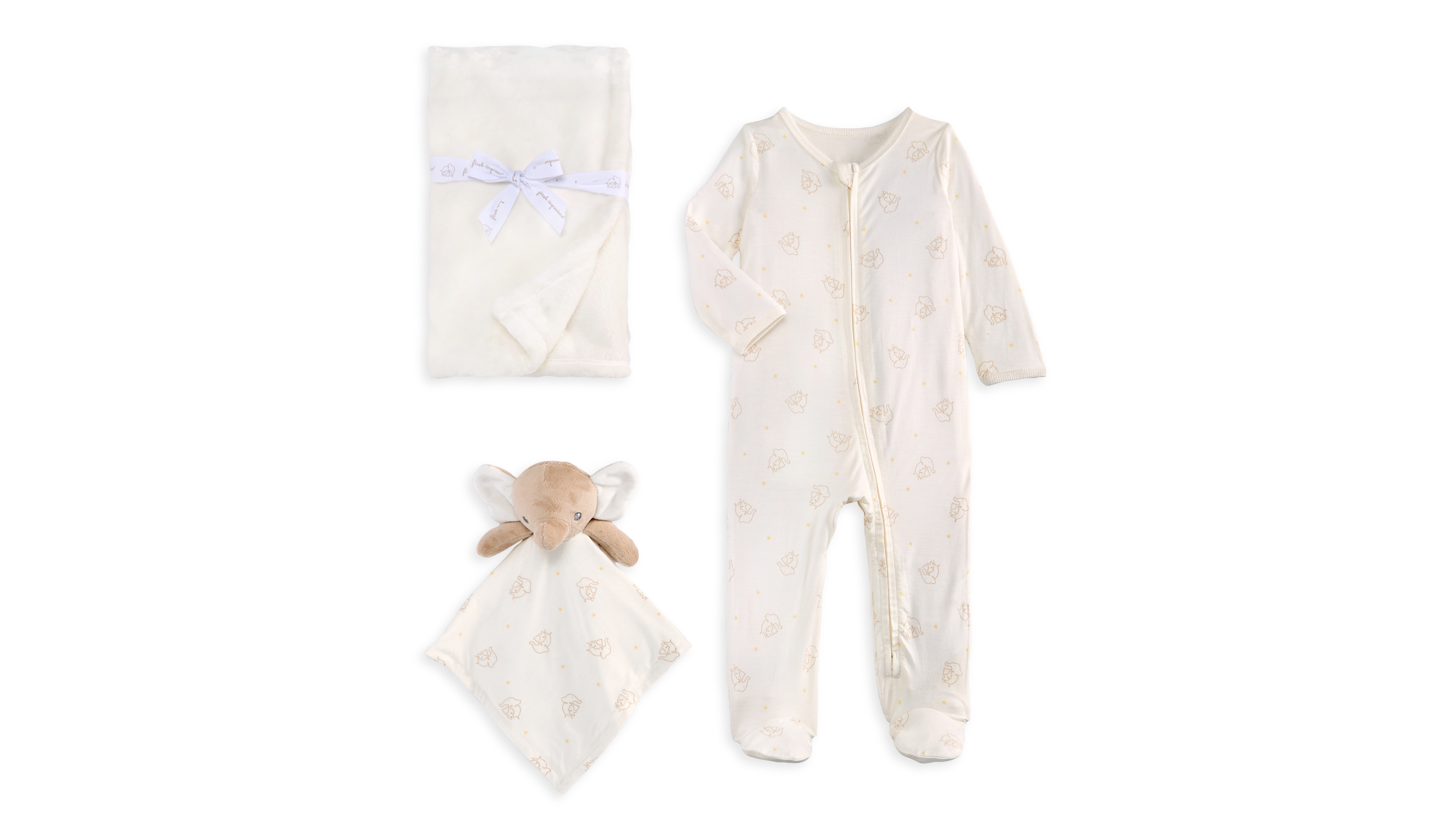 First Impressions Baby Boys' or Girls' Elephant Blanket, Security Blanket and Footed Coverall, 3-Piece Set, Macy's Exclusive