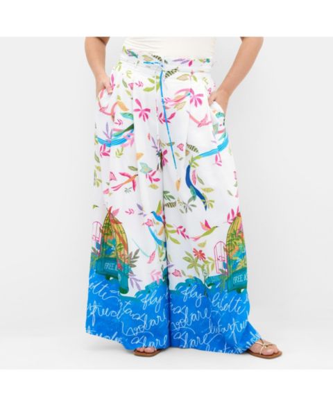 Женские брюки CITY CHIC Plus Size Free Spirit Print Wide Leg