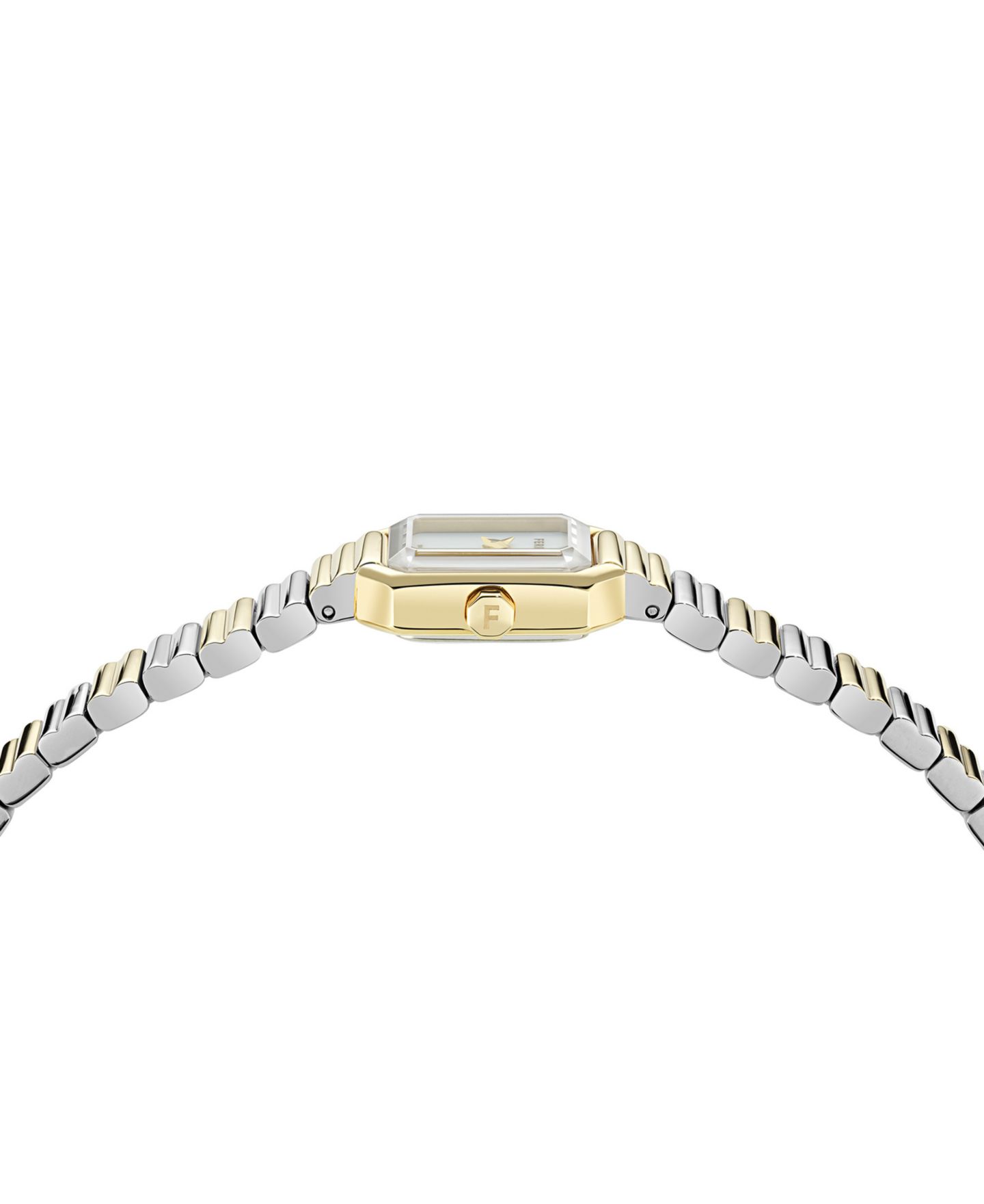 Женские часы Ferragamo Crystal Petite Two-Tone Stainless Steel Bracelet Watch 15mm x 20mm — фото 2