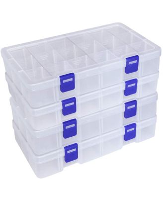 Plastic Organizer Box Adjustable Divider Removable Grid Storage