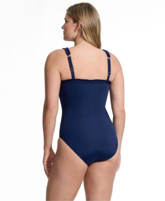 Women's Tugless Pleated Ruffle One Piece
