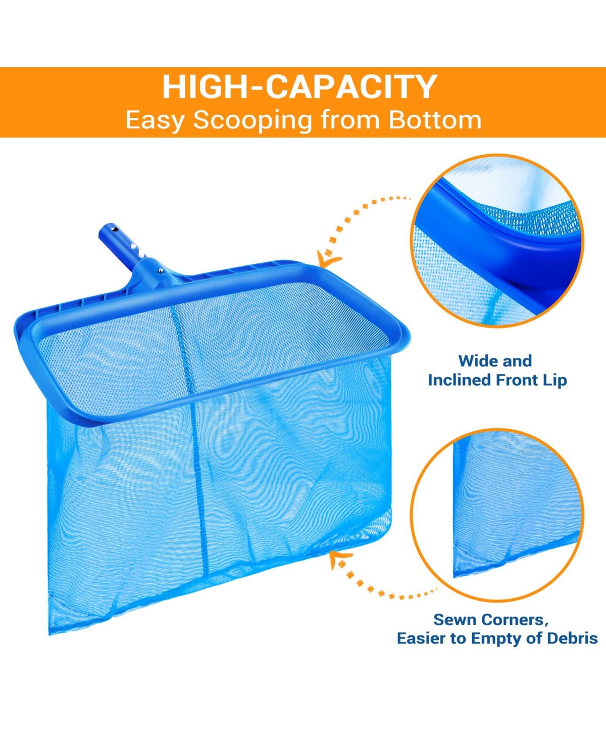 Xdovet Pool Skimmer Net Leaf Rake Debris Removal