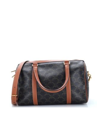 Medium Boston Bag Triomphe Coated Canvas